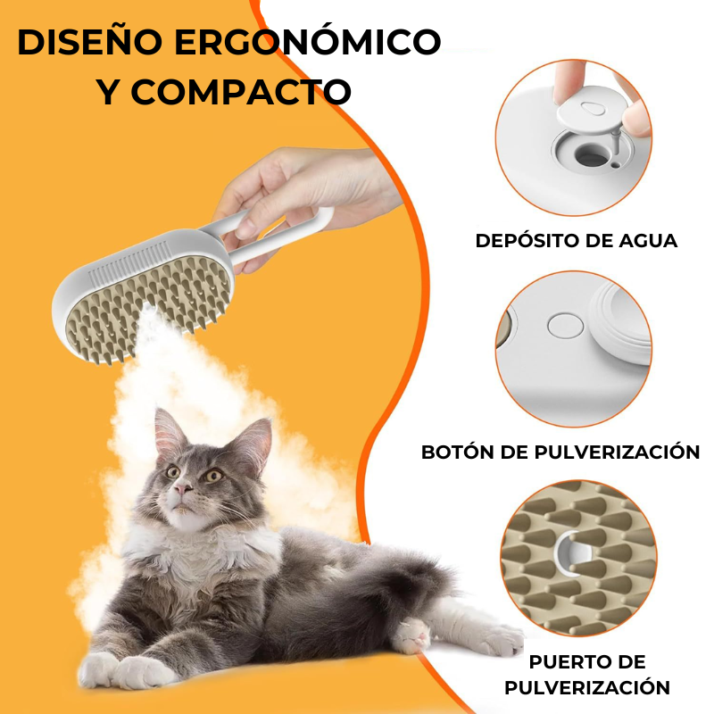 PURESTEAM PET™ CEPILLO A VAPOR PARA MASCOTA